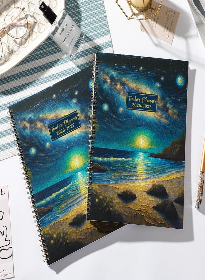 Pinchoco Teacher Planner 2026-2027 - Teacher Lesson Planner 2026-2027, 9" x 11", Jul.2026 - Jun.2027, Weekly & Monthly Lesson Plan Book for Teachers with Back pocket, Colorful Tabs - Image 2